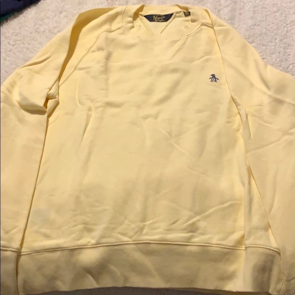 Original Penguin Sweater - Light Yellow - Mens M